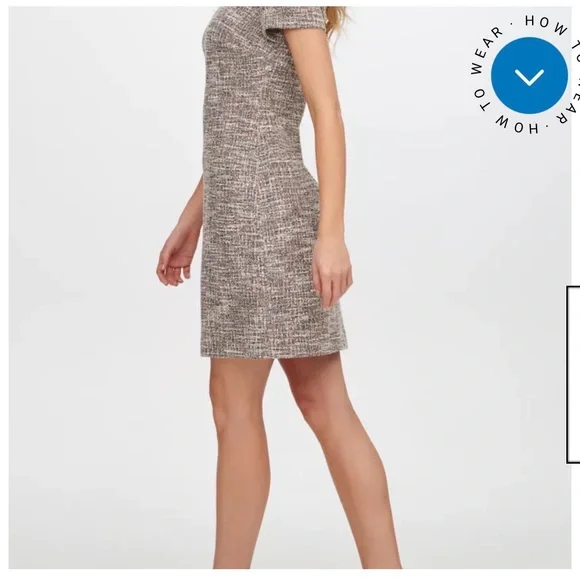 Calvin Klein Elegant Tweed Dress size 12 Wedding Guest Classic Chic Capsule - Picture 3 of 13